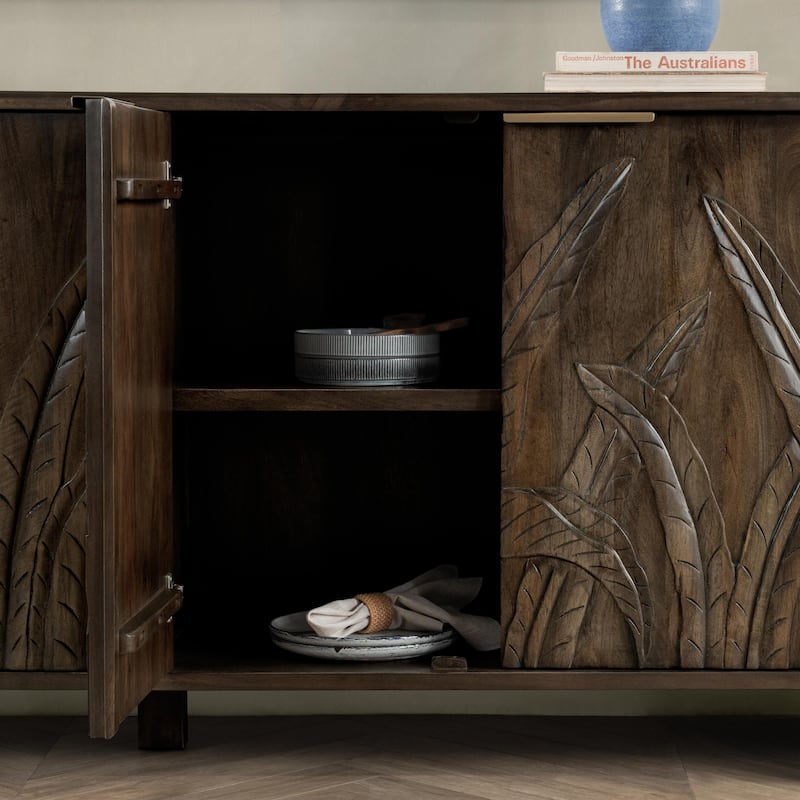 Classic Home Ledro 82" Solid Wood Sideboard