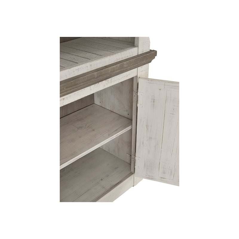 Havalance Right Pier Cabinet, White/Brown - 7'9" x 9'9"