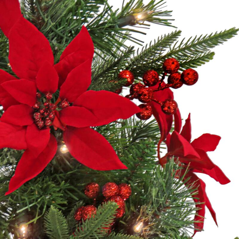 National Tree Company 3 ft. Colonial Fir Slim Tree with Clear Lights - 3 Foot