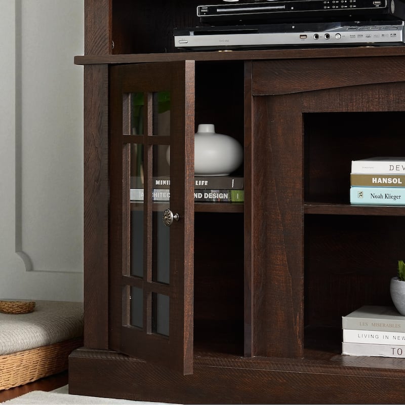 58.25" TV Stand for TVs Up to 65 Inches, Modern Entertainment Console with Open and Closed Storage and Cable Management