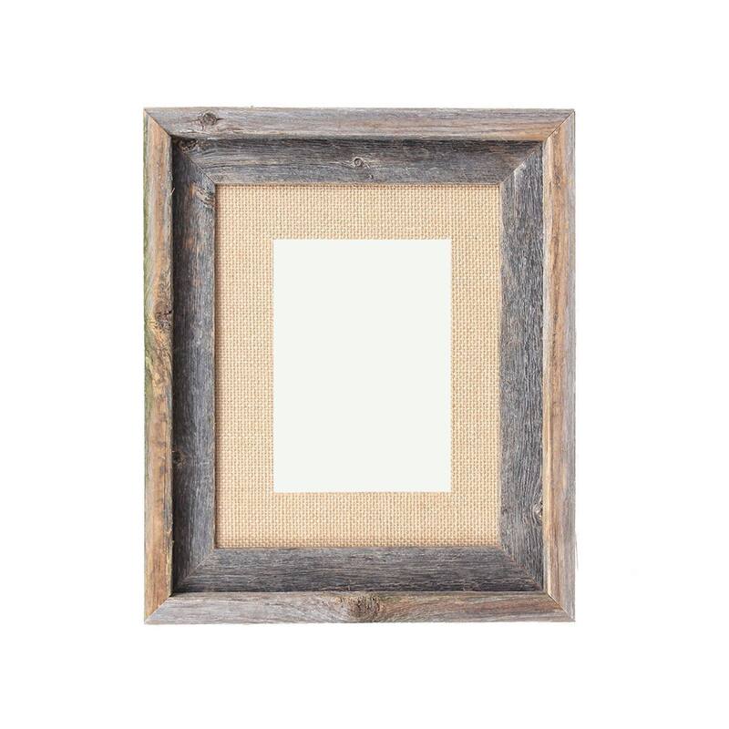 HomeRoots 11" x 14" Brown Solid Wood Hanging Picture Frame
