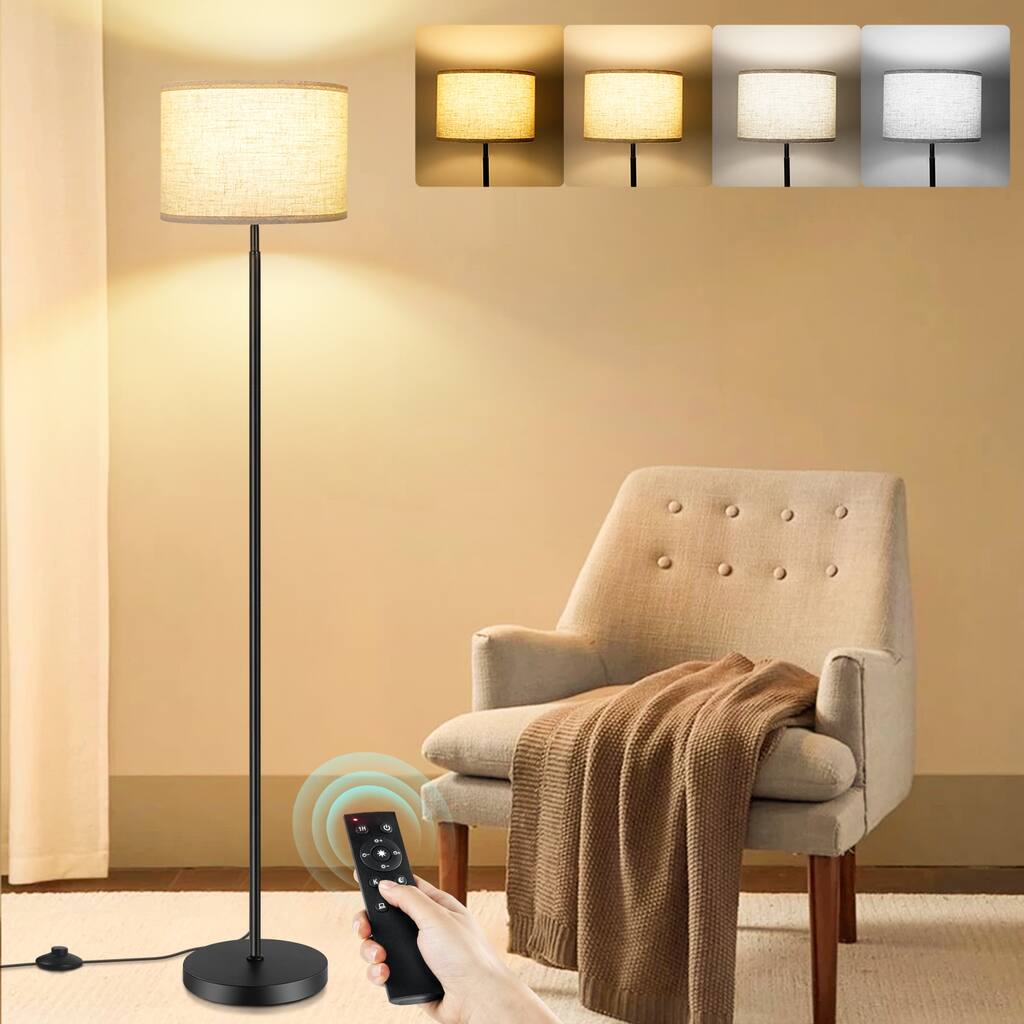 Floor Lamps for Living Room with Remote Control and 4 Color Temperatures Pole Lamps