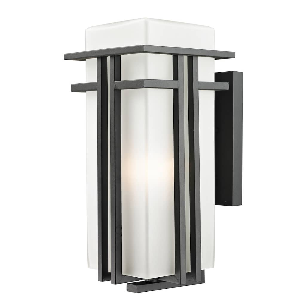 Z-Lite Abbey 17" Tall 1 Light Wall Sconce with Matte Opal Glass