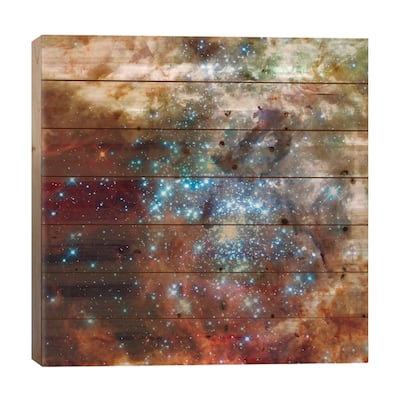 Star Cluster on Collision Course (Hubble Space Telescope) Print On Wood by NASA - Multi-Color
