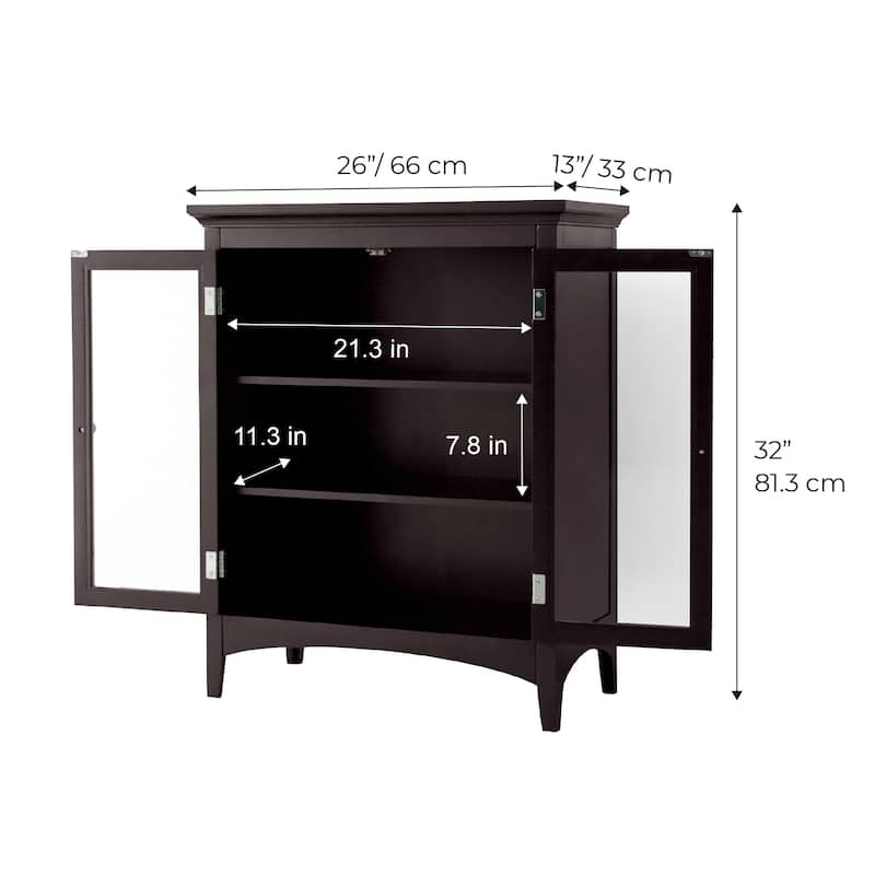 Teamson Home Madison Freestanding Floor Cabinet - 13"L x 26"W x 32"H
