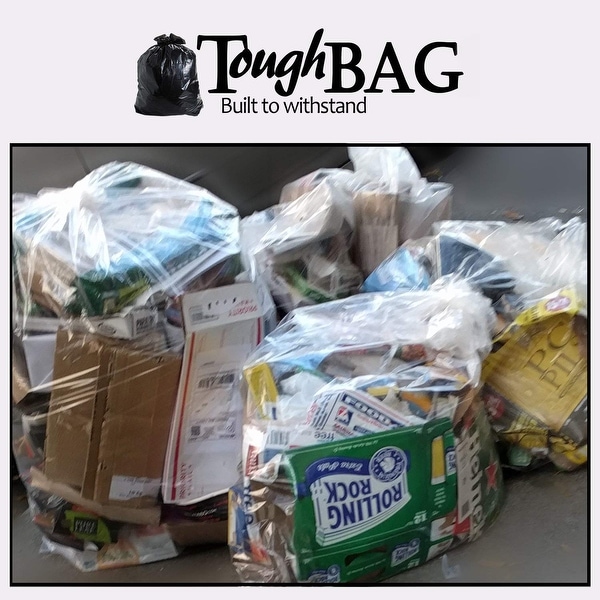 Toughbag Clear Trash Bags 65 Gallon Garbage 50 Free Toughbag Clear Trash Bags 65 Gallon Garbage 50