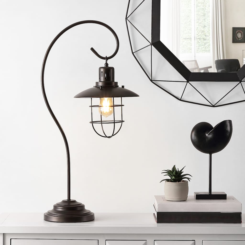 SAFAVIEH Lighting Fulvia 29.5-inch Iron Table Lamp - 15" x 7.5" x 29.5" - 15Wx8Dx30H