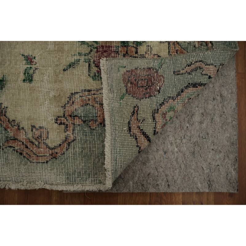 Hand Knotted Oriental 100% Wool Carpet Transitional Floral Brown Anatolian Area Rug - 9' 5'' X 6' 9''