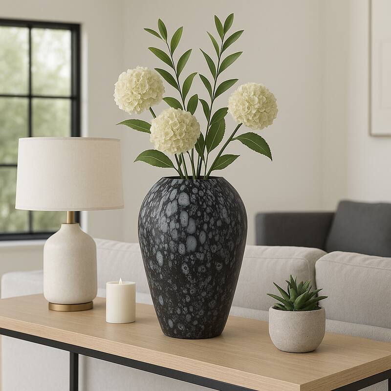 Sagebrook Home 19" Galene Large Grey Glass Vase - Gray - 13" x 13" x 19"