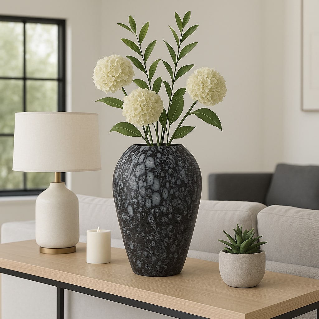 Sagebrook Home 19" Galene Large Grey Glass Vase
