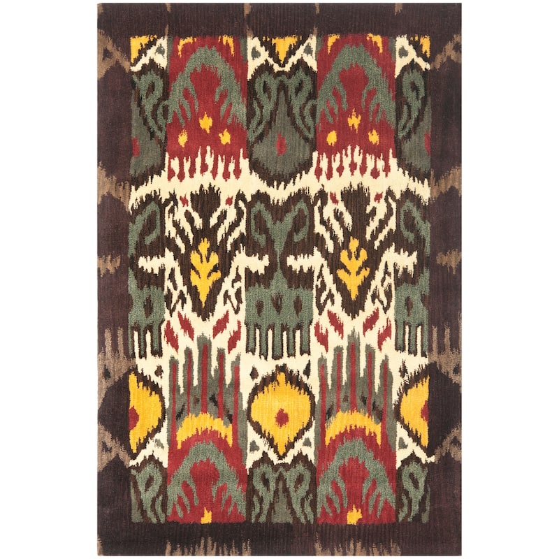 SAFAVIEH Handmade Ikat Gulhayo Modern Wool Rug