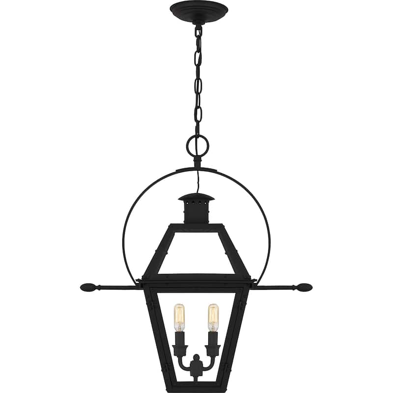 Rue De Royal 2-Light Earth Black Outdoor Hanging Lantern