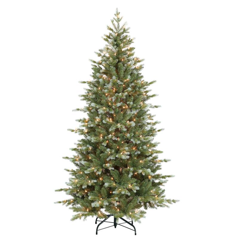 Puleo International Pre-lit 6.5' Artificial Blue Spruce Christmas Tree