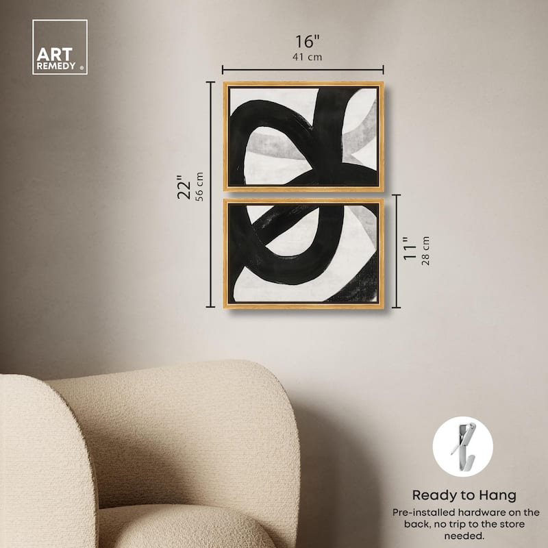 Infinite Loop I Canvas Set of 2 by Art Remedy