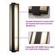 preview thumbnail 12 of 23, Rennnsan Modern Black Rectangular Linear LED Outdoor Wall Lights/Sconce Lighting