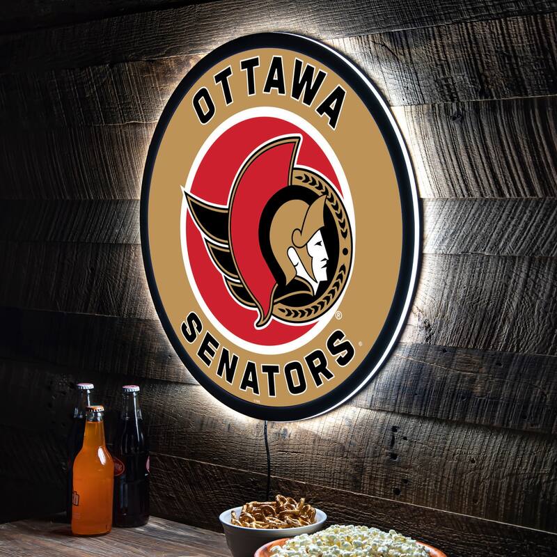 Ottawa Senators LED Lighted Sign - Clear