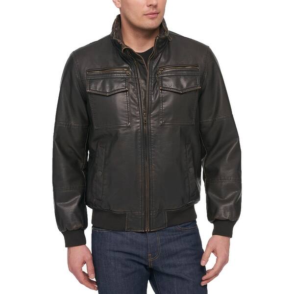 Shop Tommy Hilfiger Mens Bomber Jacket Winter Faux Fur L