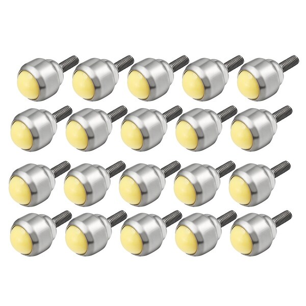 CY-25D 1-inch M8 Male Thread Bolt Type Nylon Ball Transfer Bearing 20pcs