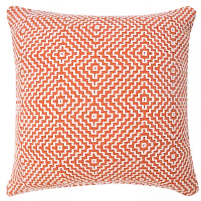 Sevita Diamond Delight Woven Geometric Throw Pillow
