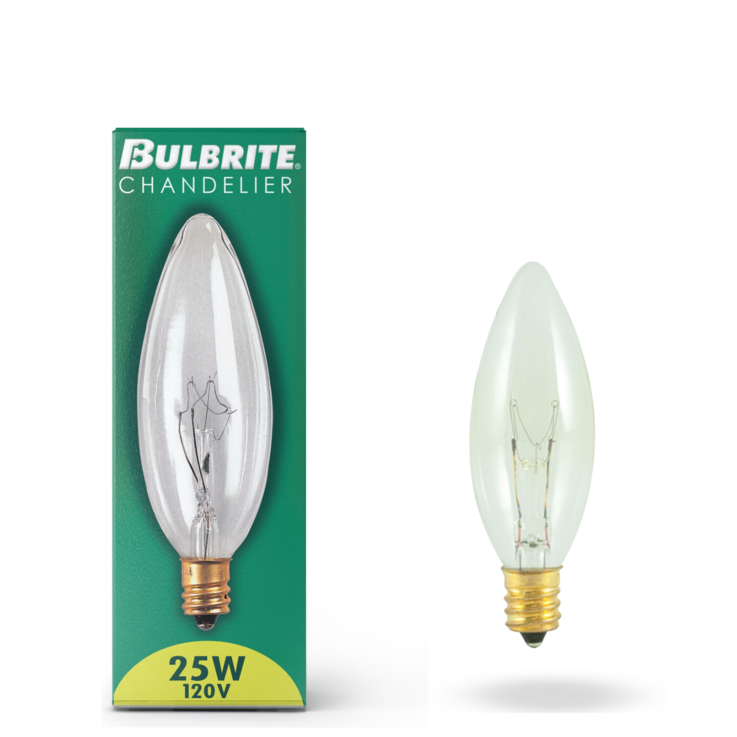 Bulbrite Pack of (50) Dimmable Clear B10 Candelabra (E12) Incandescent Bulb