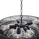 preview thumbnail 15 of 17, Dimmable 8-Light Hand-Woven Rattan Tiered Chandelier