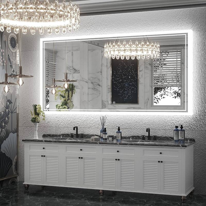 TokeShimi LED Bathroom Vanity Wall Mirror, 3000K/4500K/6000K Mirror - 48x24