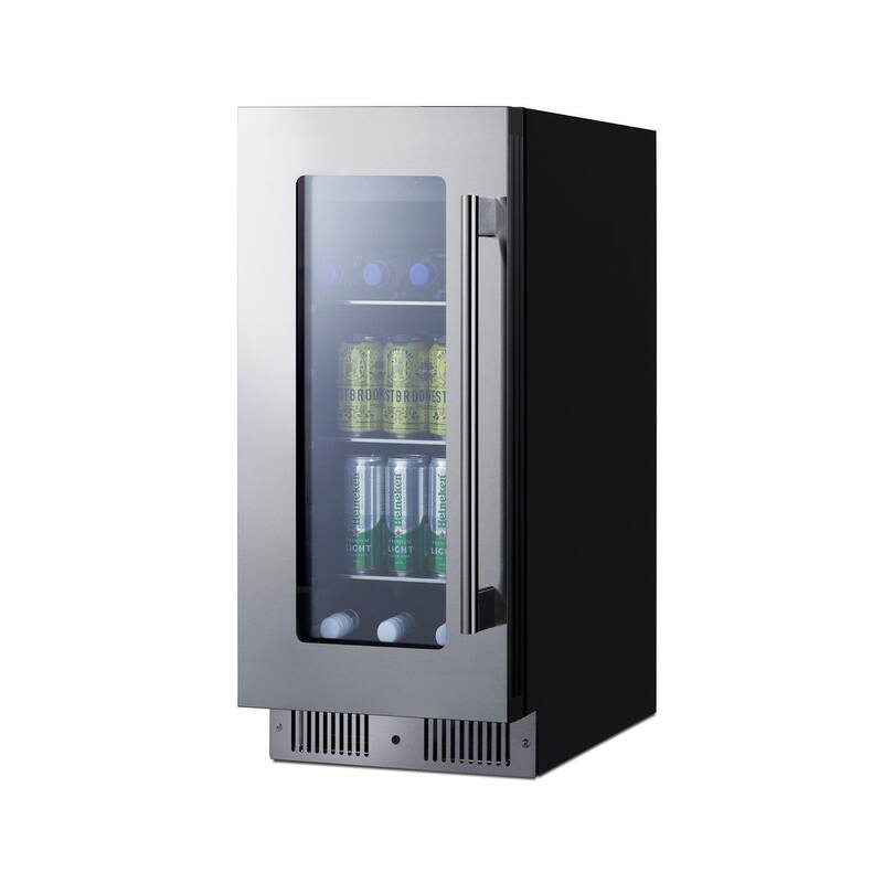 Summit CL156BV1LHD 15" Wide 96 Can Capacity Left Hinge Beverage Cooler