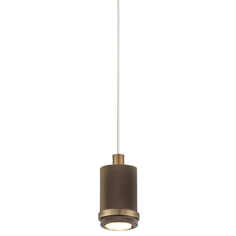 Access Lighting 63139LEDD Port Nine Stark 3" Wide LED Mini Pendant - Antique Brushed Brass / Clear Frosted