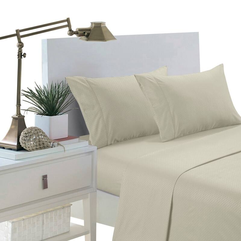 Home Sweet Home Dream Greek Key Embossed Bed Sheet Set