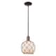 Option White Glass with Brown Rope / Oil Rubbed Bronze