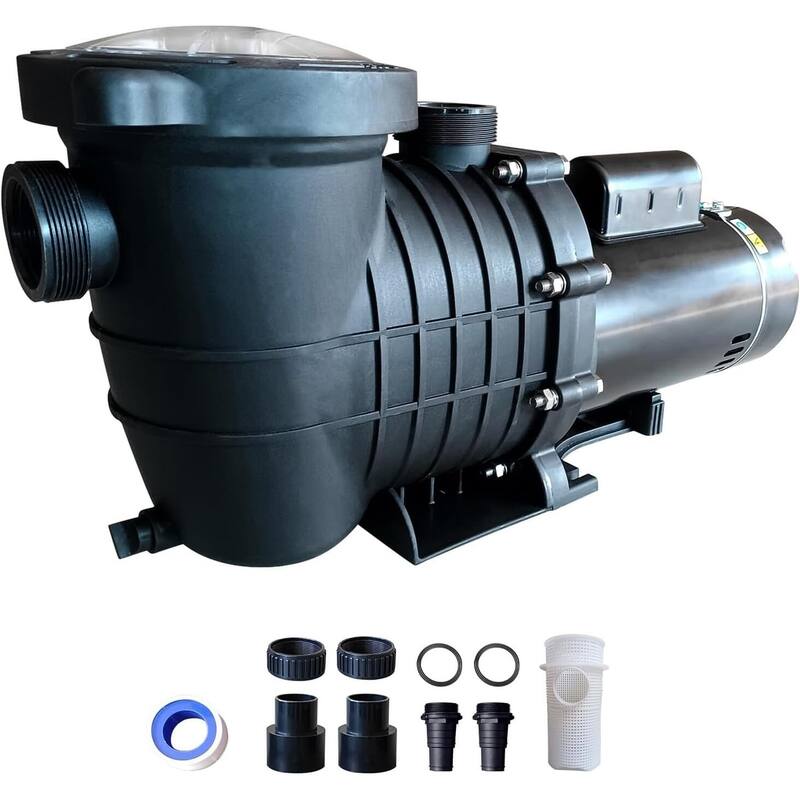 1.5 HP Pool Pump 220V 1100W, 2-Speed ​​Pump, with Connectors, Strainer Basket - 1.5HP, 220V, Dual Speed
