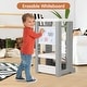 preview thumbnail 8 of 18, Kids Kitchen Step Stool with Dry Erase Board - 18.5"D x 18.5"W x 34.5"H