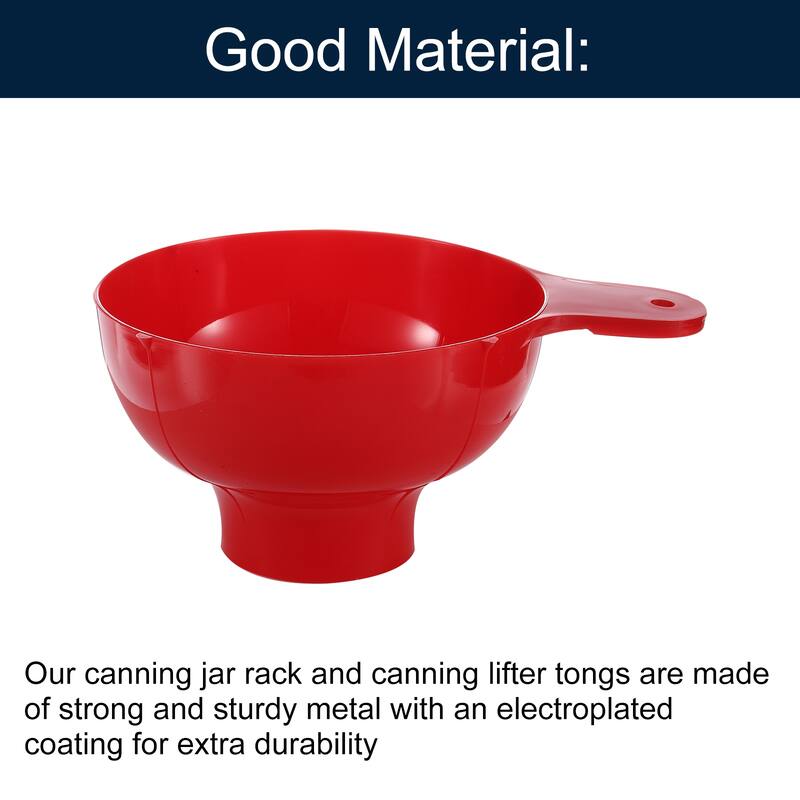 2 Pack Canning Funnel, Plastic Kitchen Funnel, Red