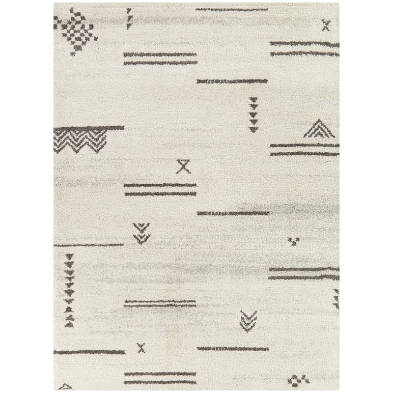 Jafari Moroccan Tribal Area Rug - 5'3" x 7' - Dark Grey - Rectangle