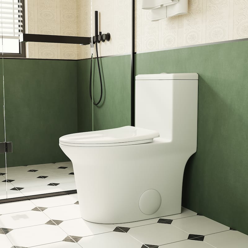 Super Quiet Flushing One-Piece Toilet with Soft-Close Seat
