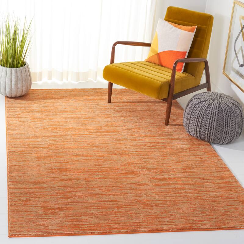 SAFAVIEH Vision Tanasa Modern Ombre Tonal Rug - 5' Square - Orange