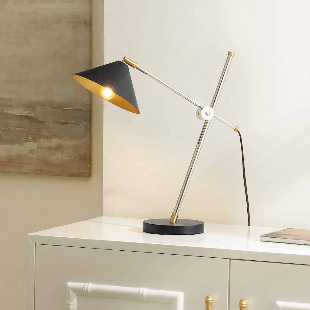 SAFAVIEH Lighting Ieteke 24" Modern & Contemporary Table Lamp - 19" W x 9" D x 24" H - 19Wx9Dx24H