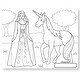 preview thumbnail 4 of 7, Melissa & Doug Jumbo 50-Page Kids' Coloring Pad - Horses, Hearts, Flowers, and More - Multi