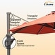preview thumbnail 5 of 35, Clihome 11Ft Solar Tube Light Aluminum Patio Umbrella with Base