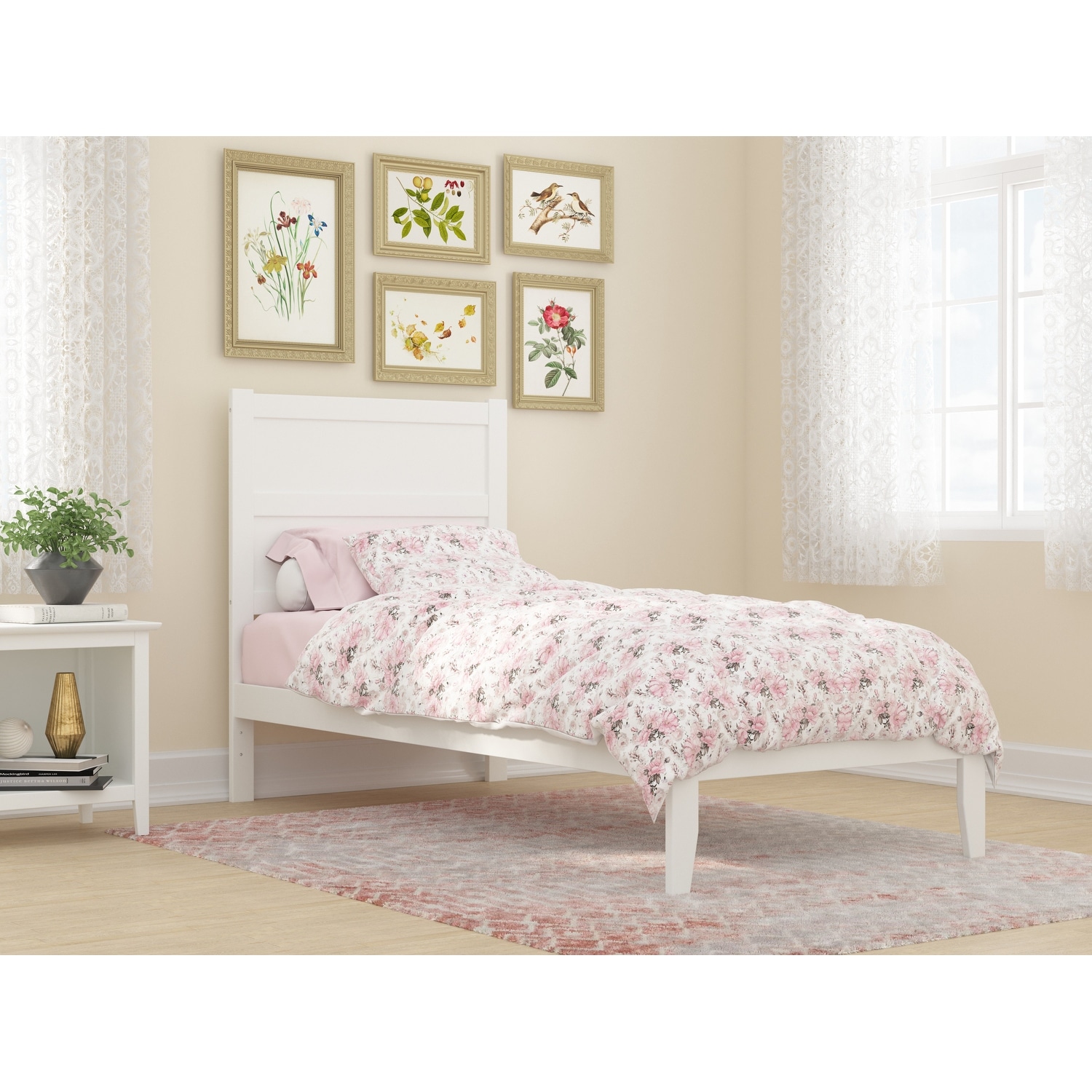 NoHo Twin XL Platform Bed in White