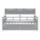 preview thumbnail 14 of 37, Twin Size Daybed with Drawers, Wood Twin Daybed with Bedside Shelf Gray - Twin