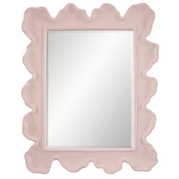 slide 2 of 6, Uttermost Sea Coral Pink Mirror - 27.13"W x 34.25"H x 2.5"D