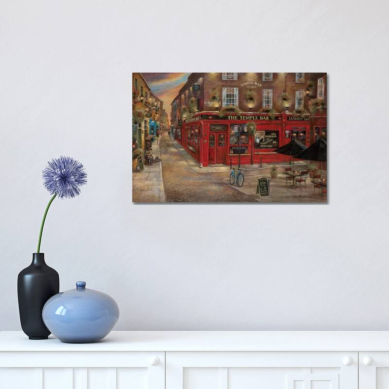 iCanvas "The Temple Bar" by Ruane Manning Canvas Print - 12x18x1.5