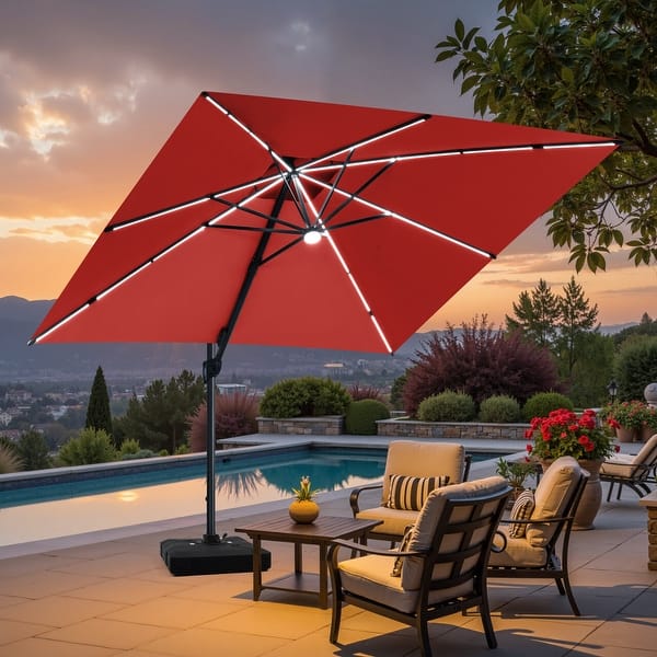 11 foot patio umbrella bed bath and beyond Garden Winds Replacement Canopy Top Cover for The BBB 11ft Offset vented canopy improves airflow 11 FT Square Aluminum Outdoor