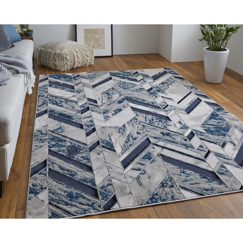 Sipa Power Loomed Distressed Area Rug By HomeRoots - 2' x 3'