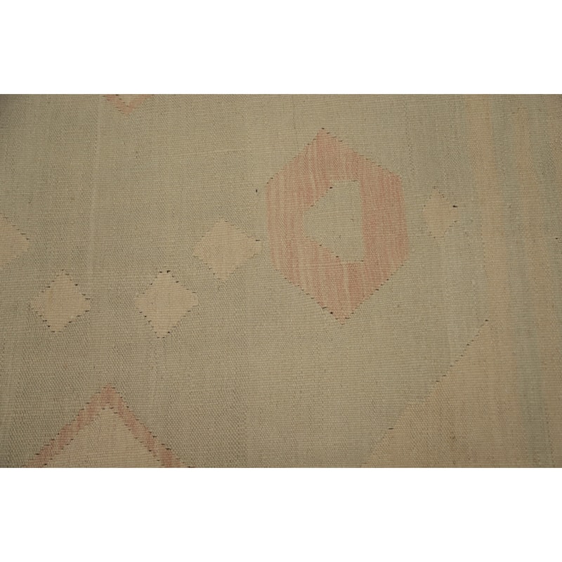 Hand Woven Oriental 100% Wool Carpet Southwestern Tribal Green Kilim Area Rug - 9' 3'' X 6' 0''