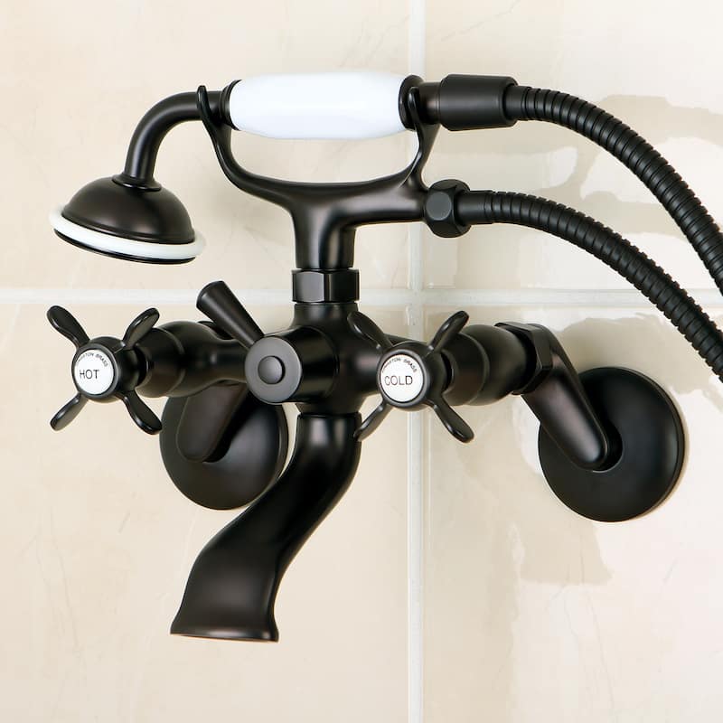 Kingston Brass Essex Wall Mounted Clawfoot Tub Filler with Built-In