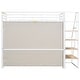 preview thumbnail 25 of 34, 2 Color 70"High Metal Full/Twin Size Loft Bed with Large Wardrobe and Storage Staircase