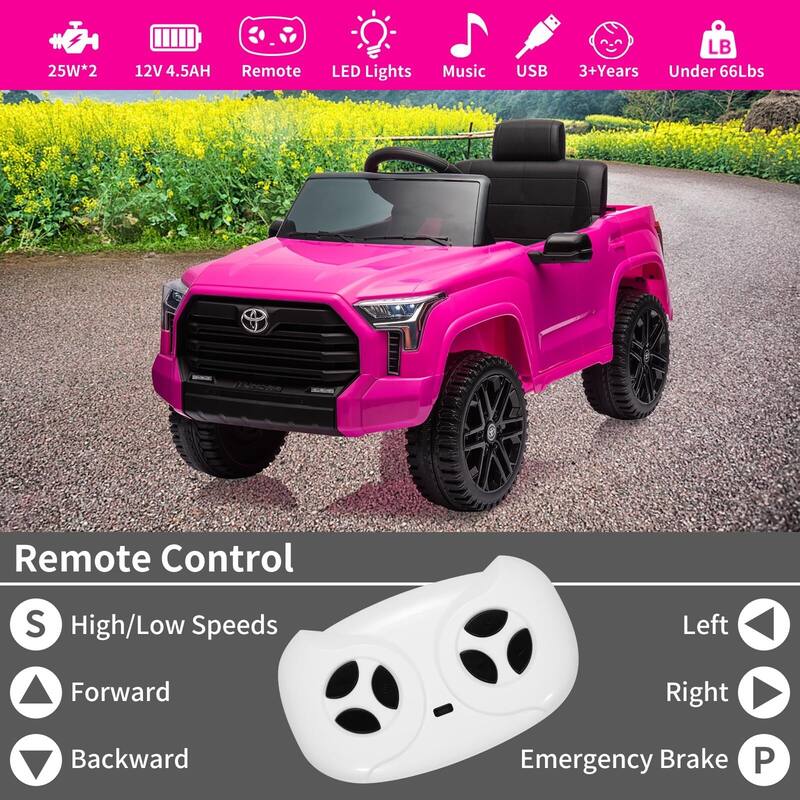 12V Licensed Toyota Ride on Car with Remote Control