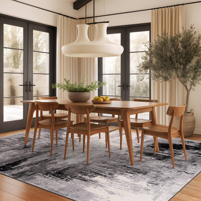 World Rug Gallery Bari Contemporary Abstract Art Area Rug